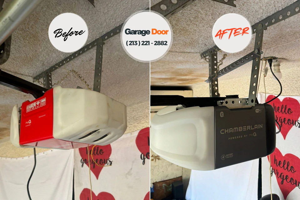Before and after: garage door repair Belzoni, MS